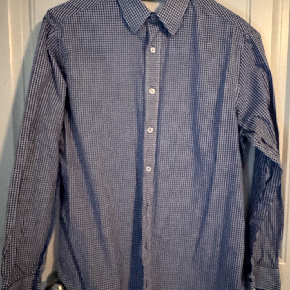 Classic Blue Gingham Dress Shirt